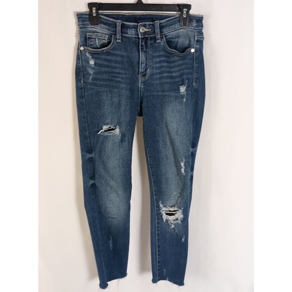 Judy Blue Los Angeles Skinny Fit Jeans Size 7/28 Cropped Denim Great Cond - Picture 1 of 9